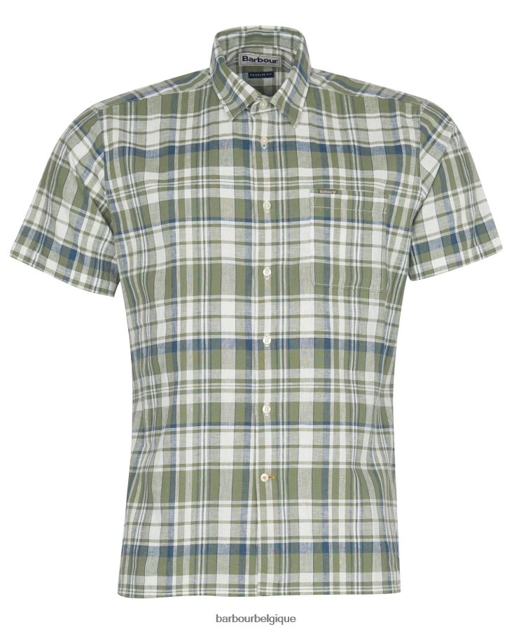 vêtements Barbour chemise d\'été à manches courtes Bodmin olive Hommes T2L6ZP396