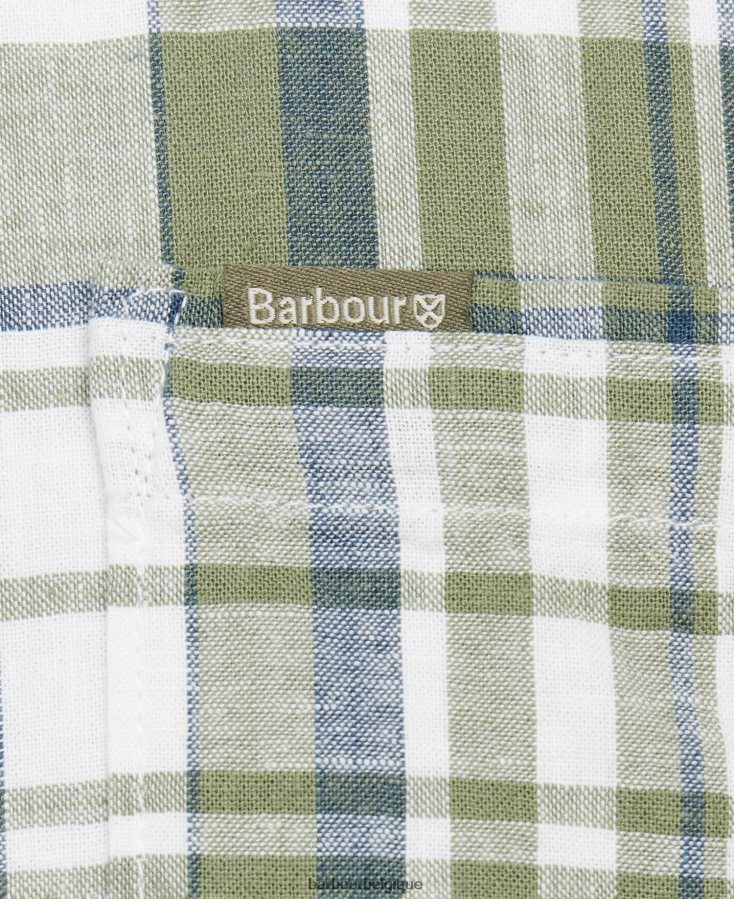 vêtements Barbour chemise d\'été à manches courtes Bodmin olive Hommes T2L6ZP396