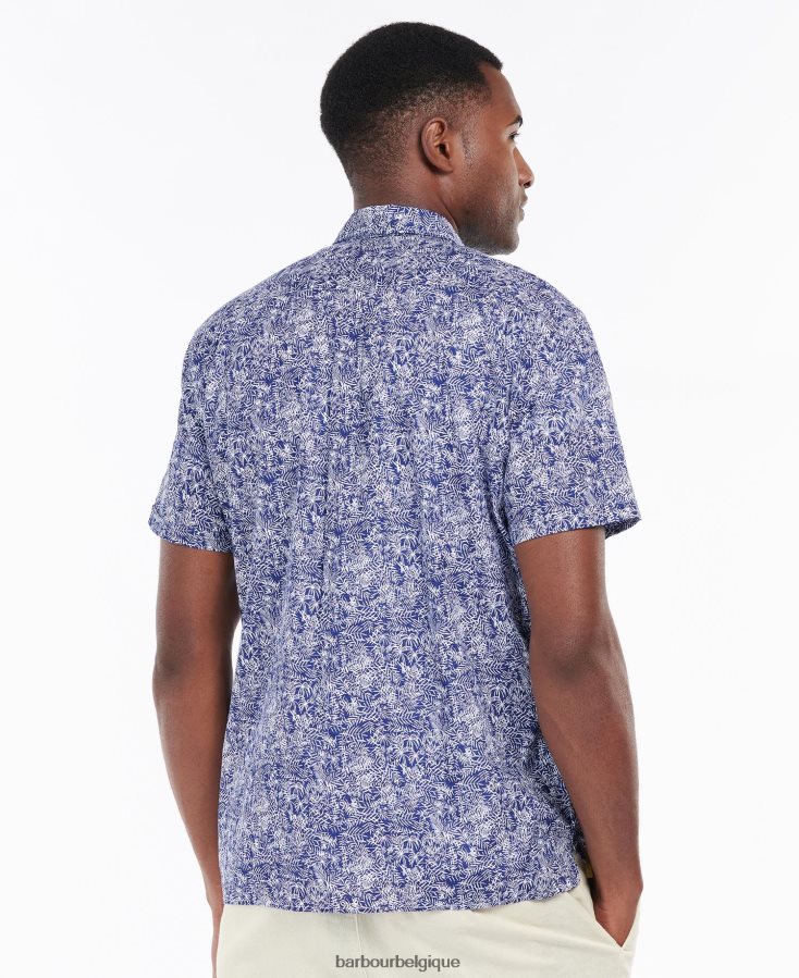 vêtements Barbour chemise d\'été à manches courtes braithwaite olive poussiéreuse Hommes T2L6ZP313