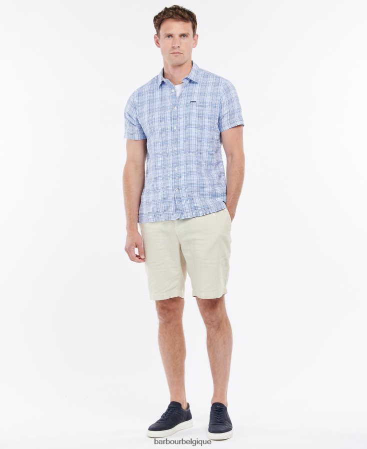 vêtements Barbour chemise d\'été à manches courtes deanhill menthe poussiéreuse Hommes T2L6ZP400