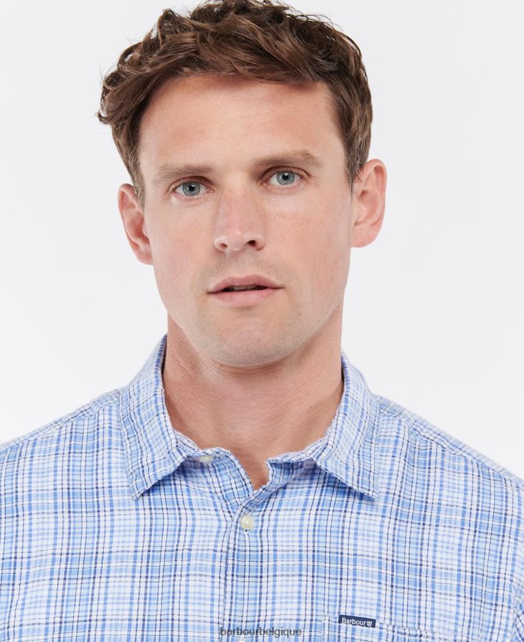 vêtements Barbour chemise d\'été à manches courtes deanhill menthe poussiéreuse Hommes T2L6ZP400