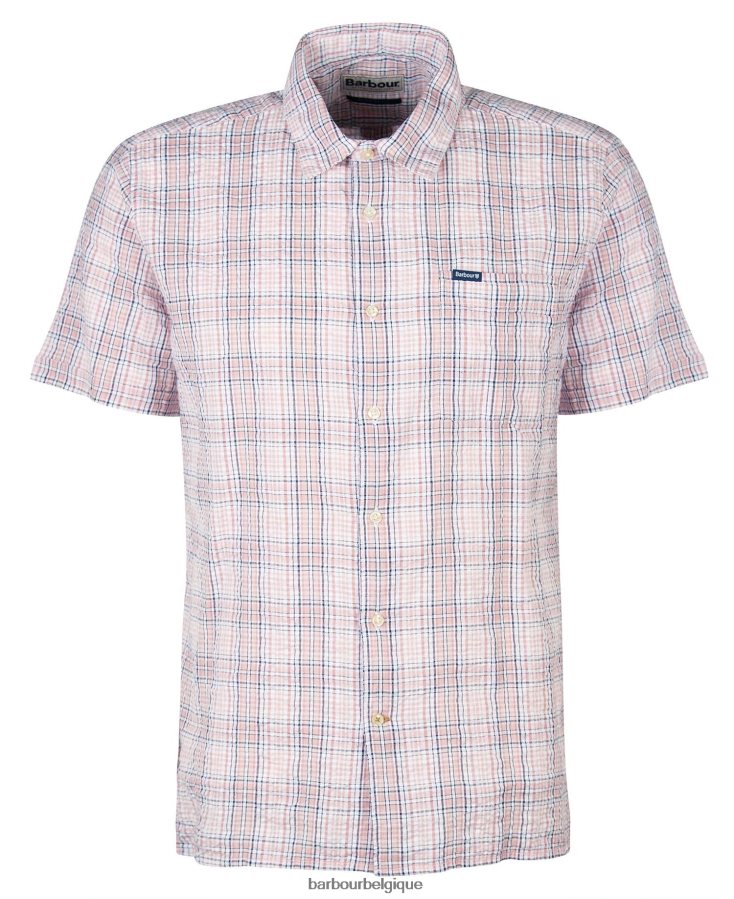 vêtements Barbour chemise d\'été à manches courtes deanhill rose classique Hommes T2L6ZP498