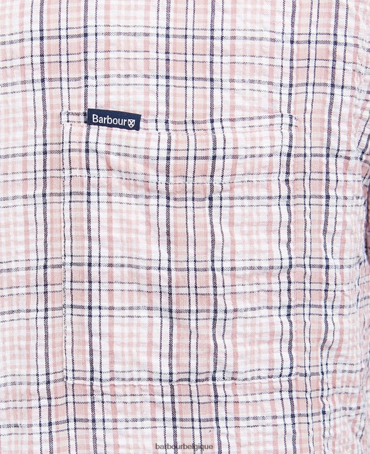 vêtements Barbour chemise d\'été à manches courtes deanhill rose classique Hommes T2L6ZP498