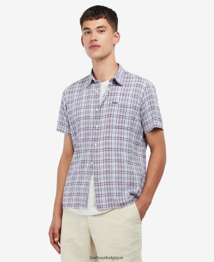 vêtements Barbour chemise d'été à manches courtes deanhill rose classique Hommes T2L6ZP515