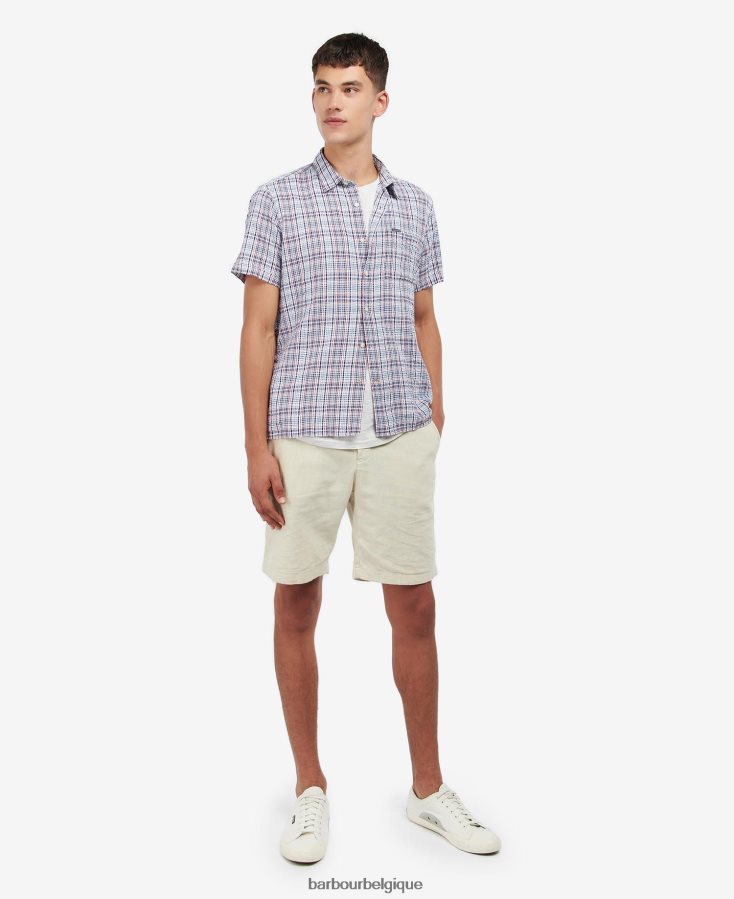 vêtements Barbour chemise d\'été à manches courtes deanhill rose classique Hommes T2L6ZP515