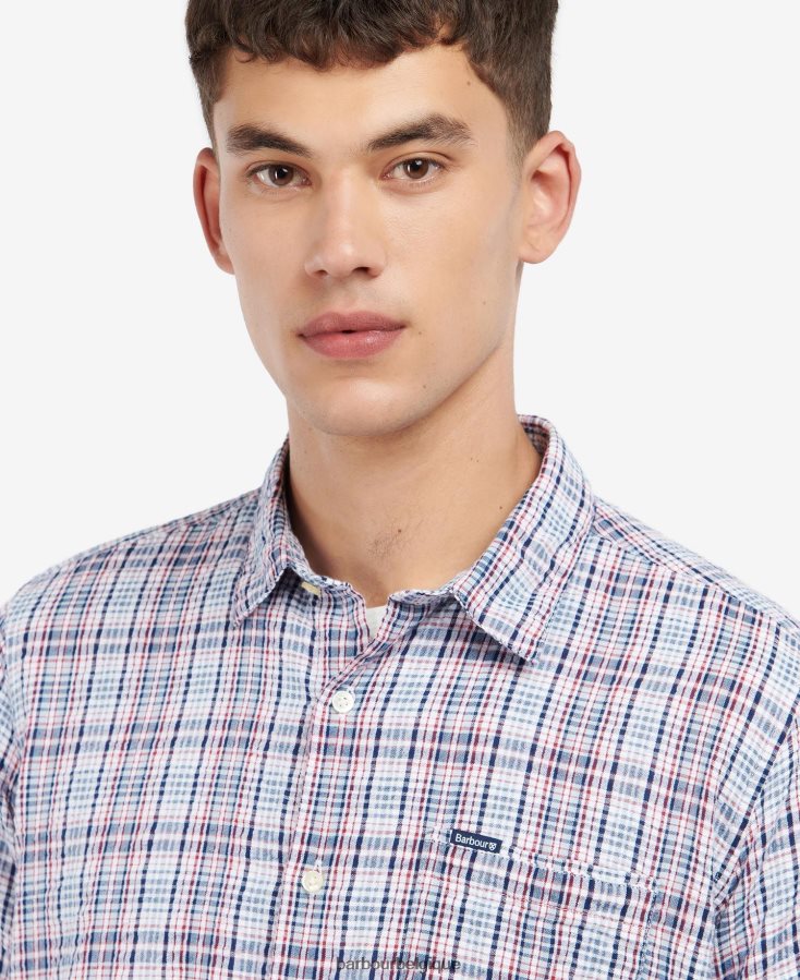 vêtements Barbour chemise d\'été à manches courtes deanhill rose classique Hommes T2L6ZP515