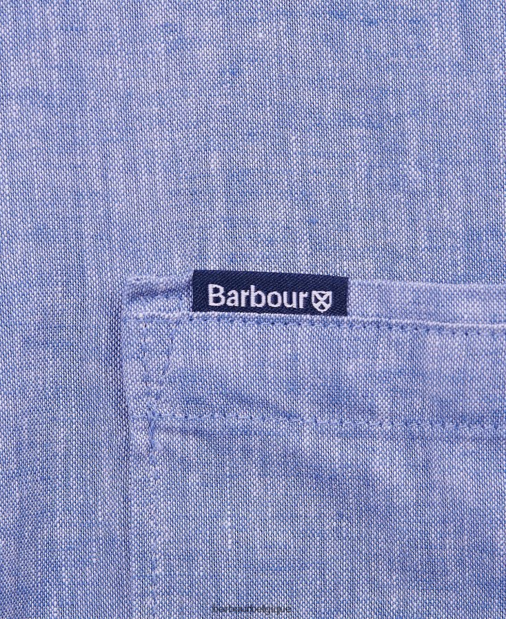 vêtements Barbour chemise d\'été à manches courtes nelson blanc Hommes T2L6ZP308