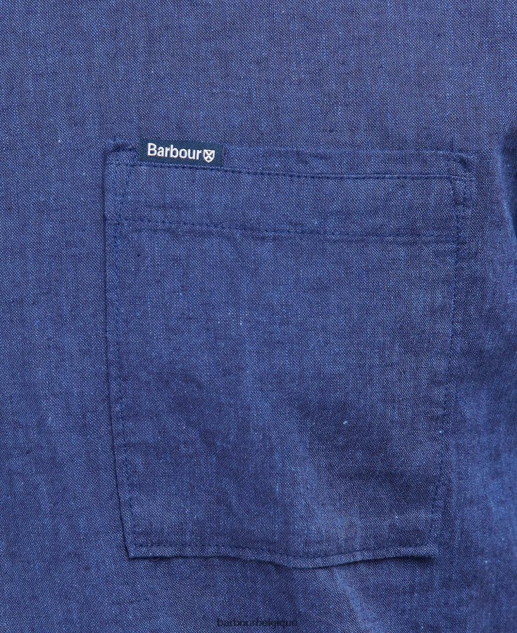 vêtements Barbour chemise d\'été à manches courtes nelson olive blanchie Hommes T2L6ZP295