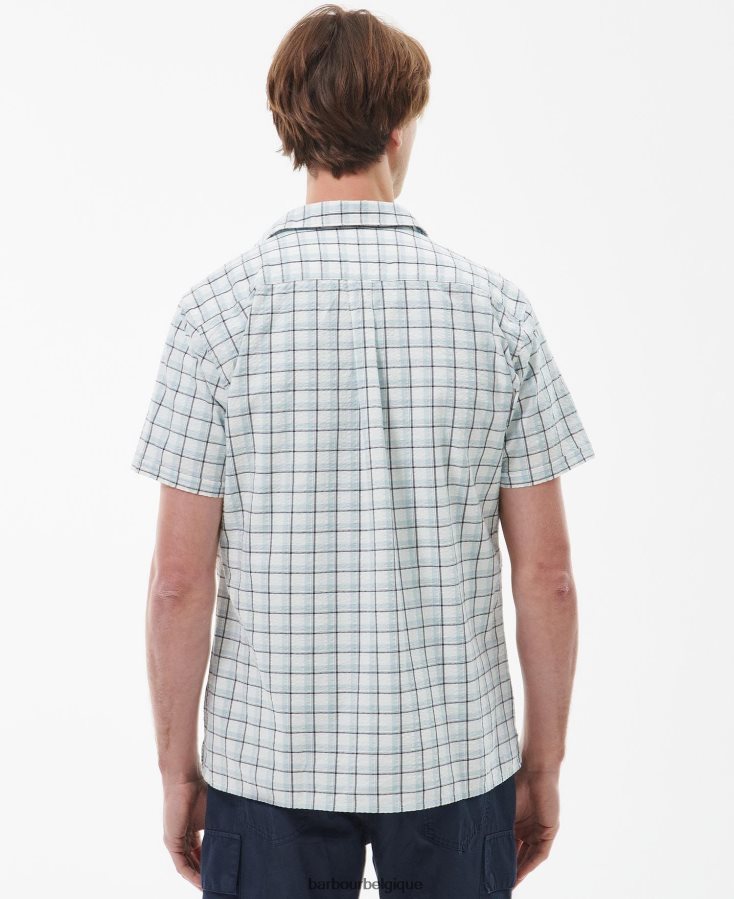 vêtements Barbour chemise d\'été margrave blanc classique Hommes T2L6ZP428