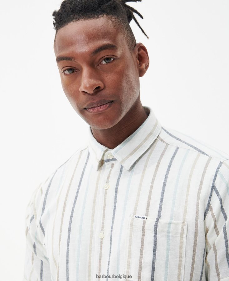 vêtements Barbour chemise d\'été rocker écru Hommes T2L6ZP292