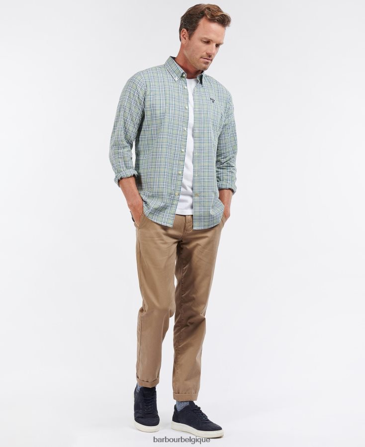 vêtements Barbour chemise de déversement olive Hommes T2L6ZP435
