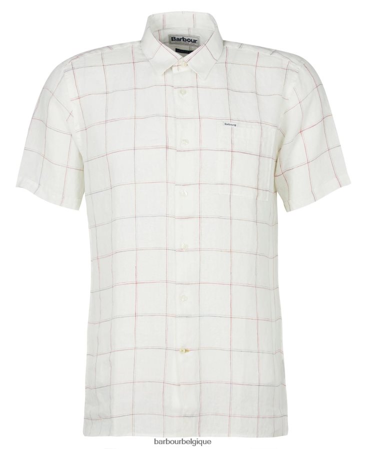 vêtements Barbour chemise en lin bayston écru Hommes T2L6ZP366