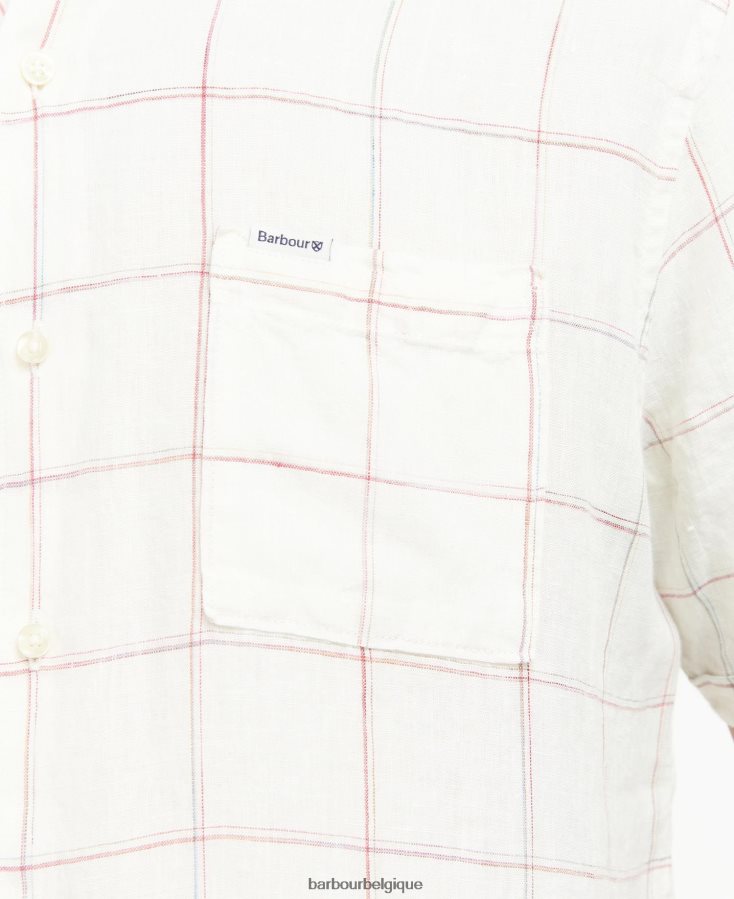vêtements Barbour chemise en lin bayston écru Hommes T2L6ZP366