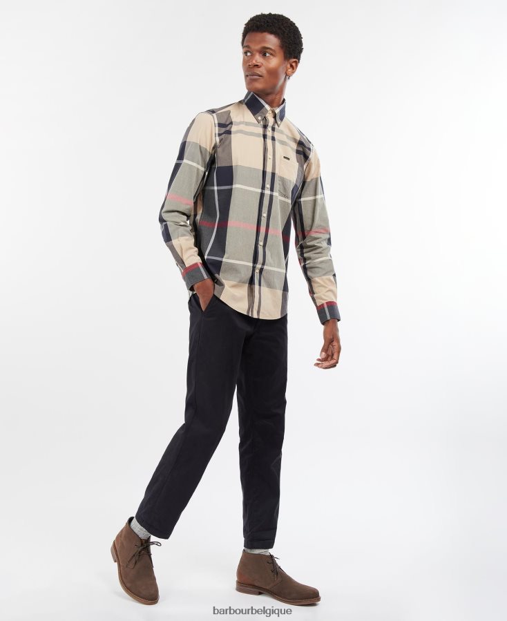 vêtements Barbour chemise harris sur mesure marine d\'été Hommes T2L6ZP306