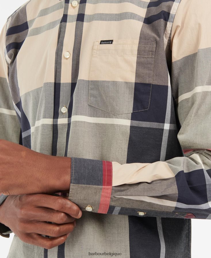 vêtements Barbour chemise harris sur mesure marine d\'été Hommes T2L6ZP306