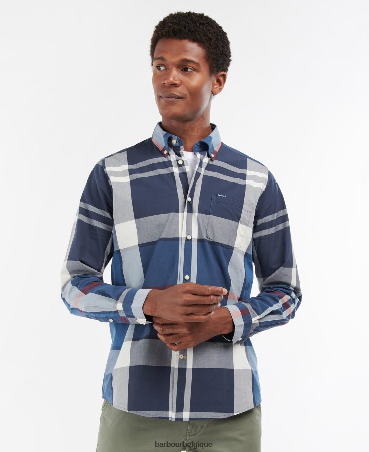 vêtements Barbour chemise harris sur mesure marine d'été Hommes T2L6ZP337
