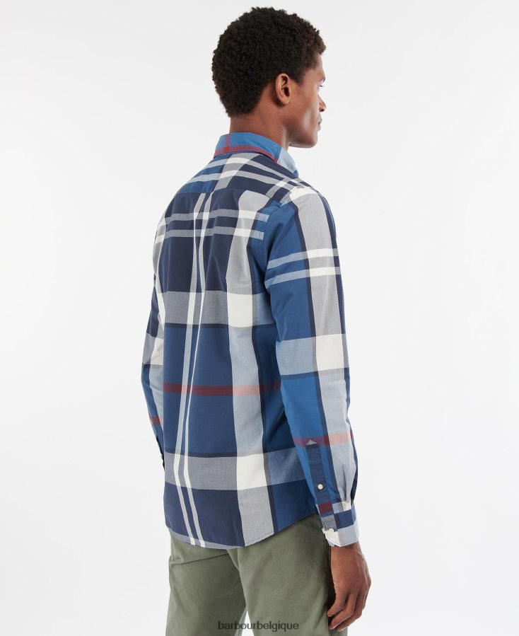 vêtements Barbour chemise harris sur mesure marine d\'été Hommes T2L6ZP337