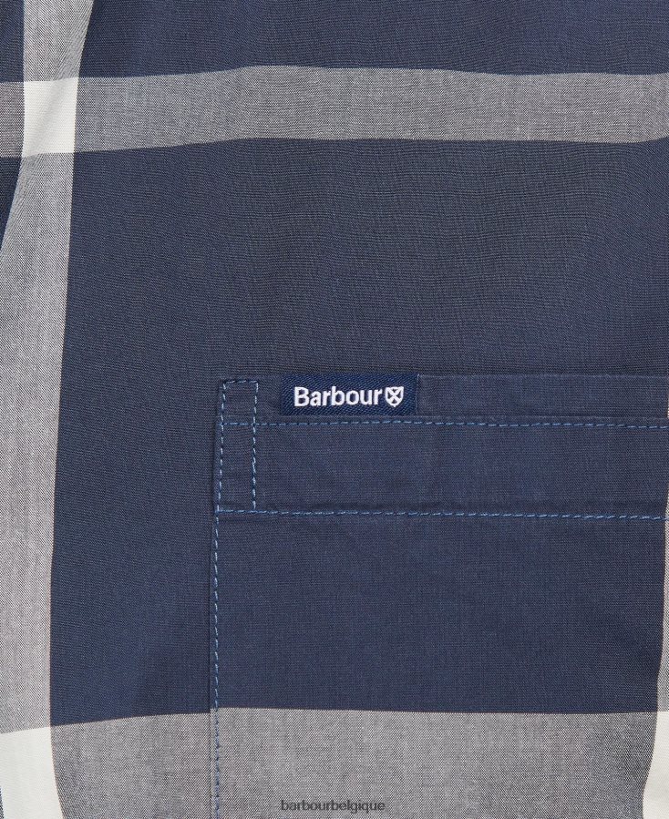 vêtements Barbour chemise harris sur mesure marine d\'été Hommes T2L6ZP337