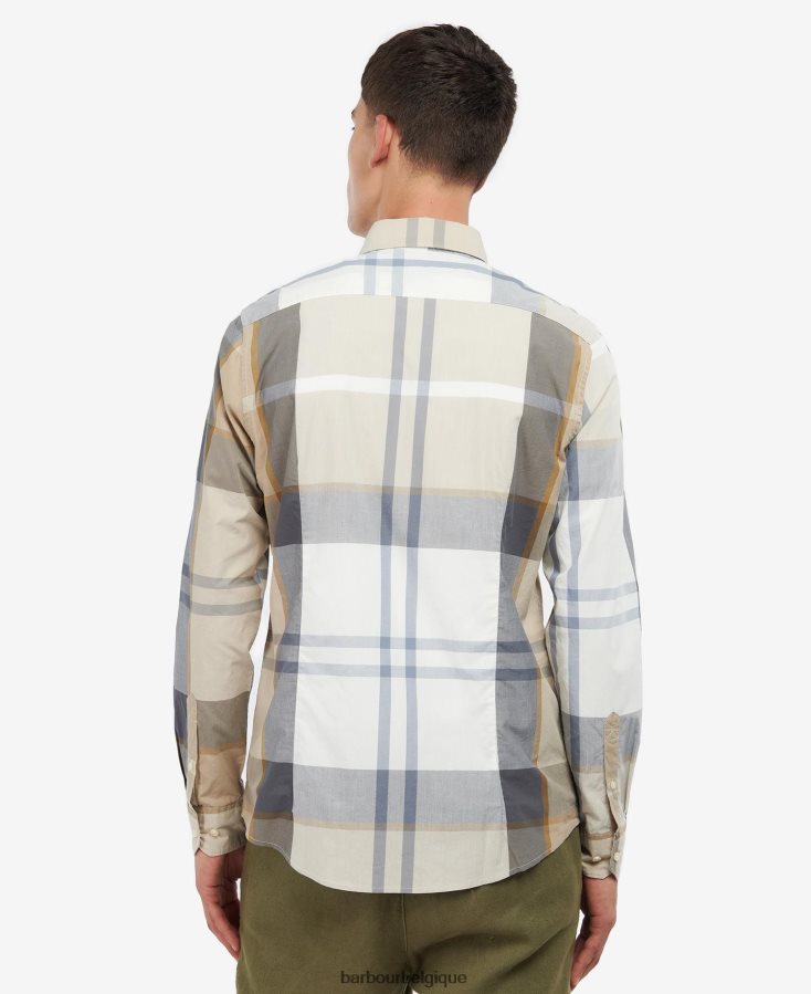 vêtements Barbour chemise harris sur mesure tartan bleu kielder Hommes T2L6ZP359