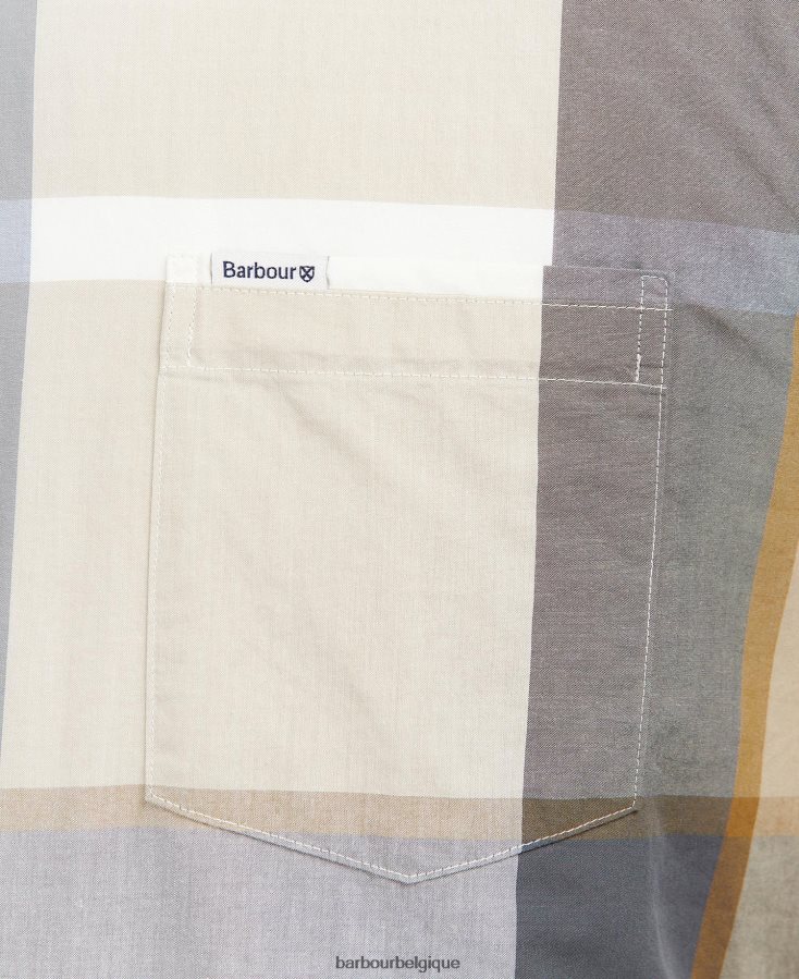 vêtements Barbour chemise harris sur mesure tartan bleu kielder Hommes T2L6ZP359