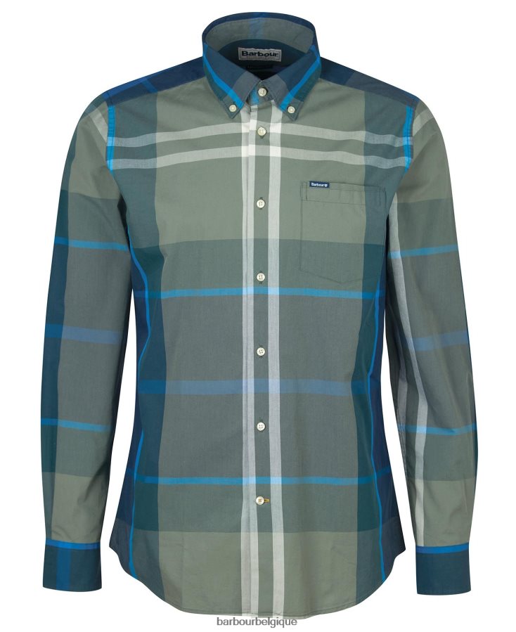vêtements Barbour chemise harris sur mesure tartan bleu kielder Hommes T2L6ZP381