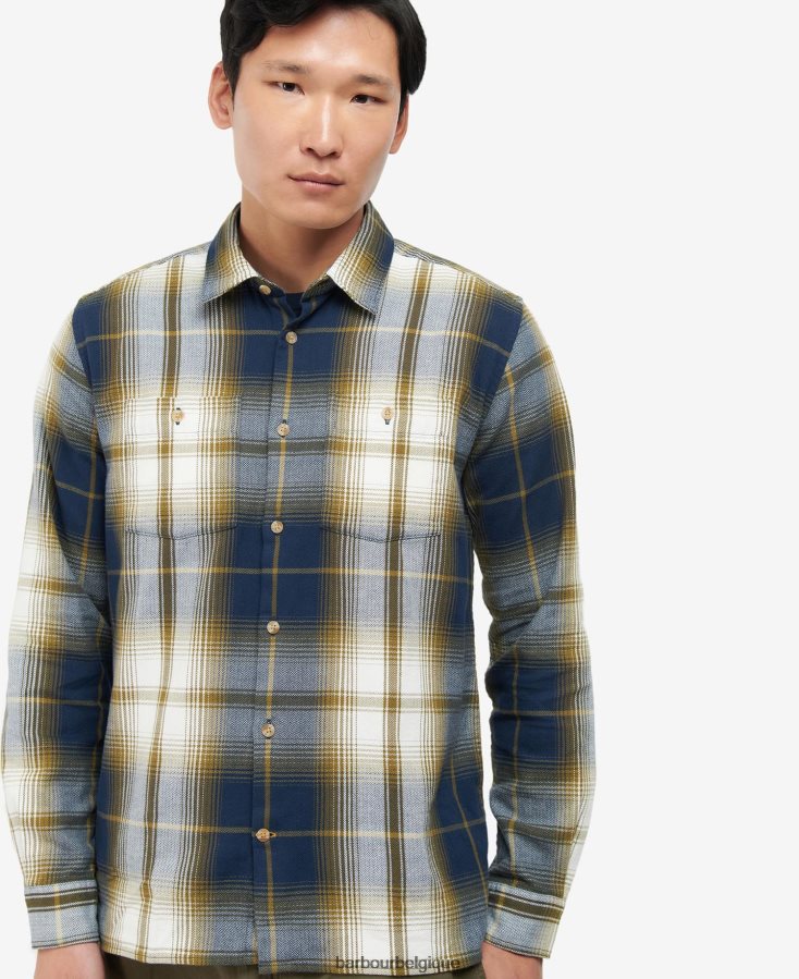 vêtements Barbour chemise haversthwaite marine classique Hommes T2L6ZP473