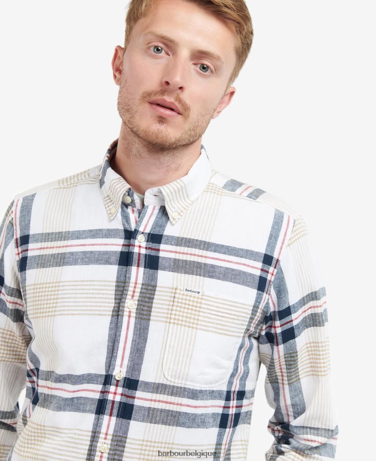 vêtements Barbour chemise hudson regular marine classique Hommes T2L6ZP373