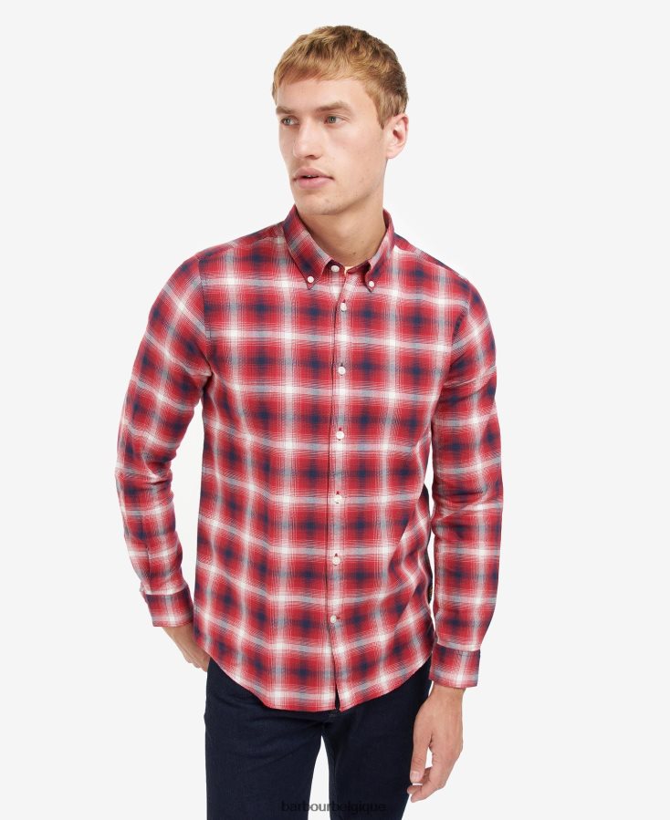 vêtements Barbour chemise kershaw vert de course Hommes T2L6ZP446