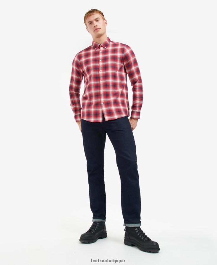 vêtements Barbour chemise kershaw vert de course Hommes T2L6ZP446