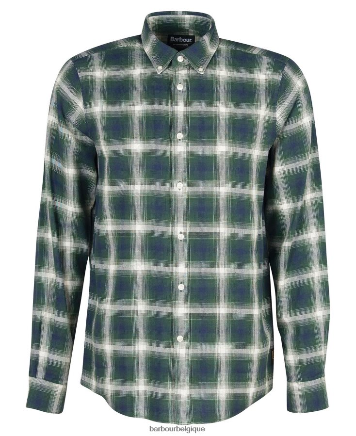 vêtements Barbour chemise kershaw vert de course Hommes T2L6ZP452