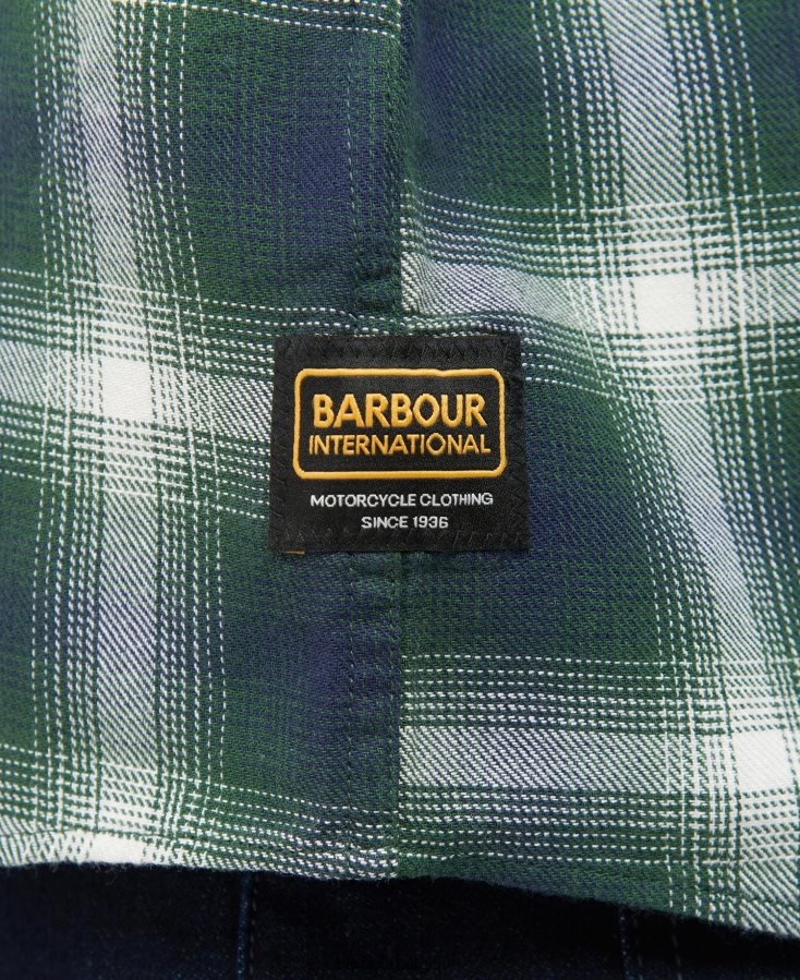 vêtements Barbour chemise kershaw vert de course Hommes T2L6ZP452