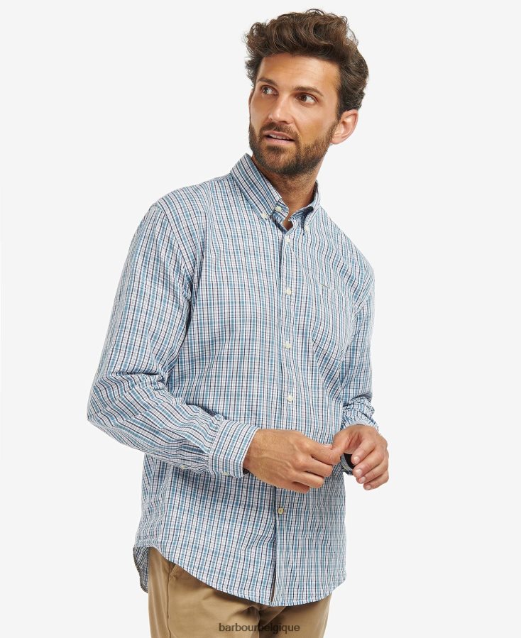 vêtements Barbour chemise otterburn regular à carreaux bleu moyen Hommes T2L6ZP414