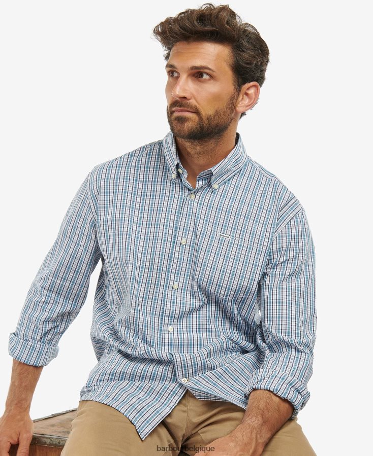 vêtements Barbour chemise otterburn regular à carreaux bleu moyen Hommes T2L6ZP414