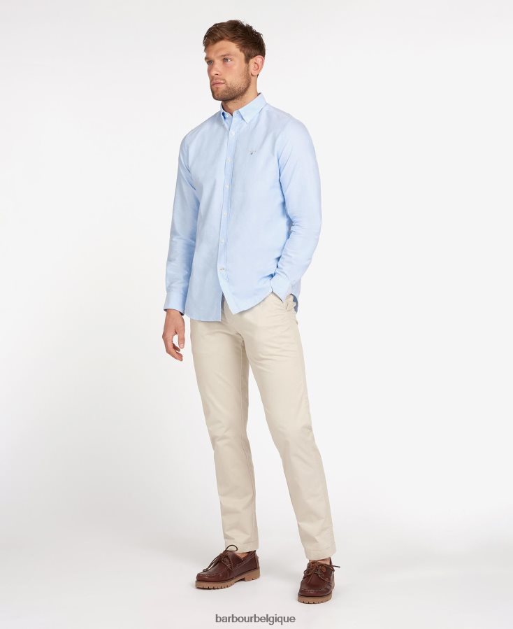 vêtements Barbour chemise oxford 3 ajustée vert Hommes T2L6ZP364