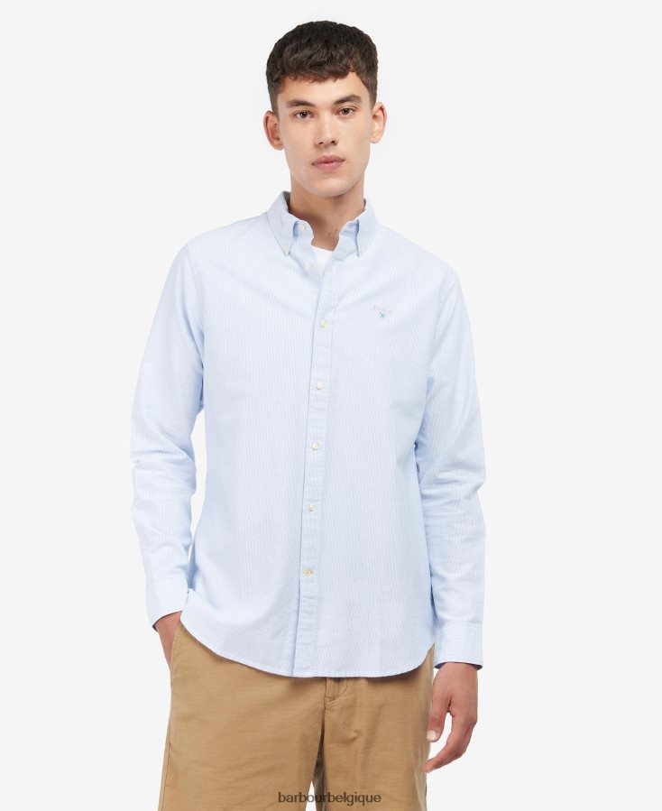 vêtements Barbour chemise oxford rayée rose classique Hommes T2L6ZP453