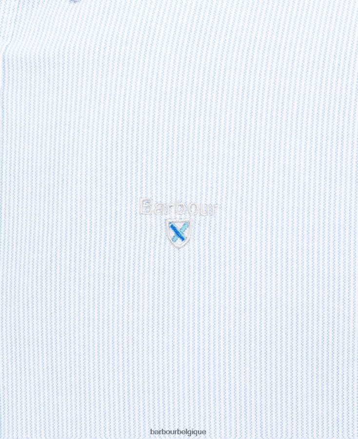 vêtements Barbour chemise oxford rayée rose classique Hommes T2L6ZP453