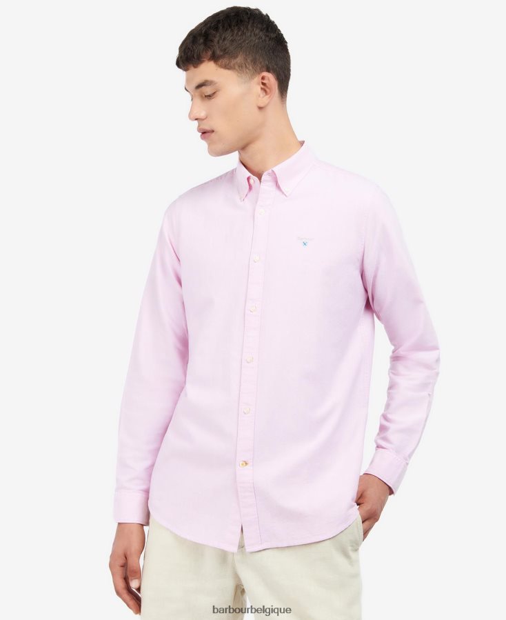 vêtements Barbour chemise oxford sur mesure rose classique Hommes T2L6ZP357