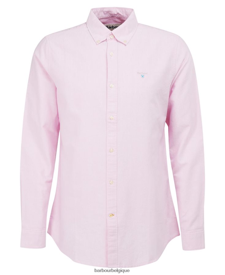 vêtements Barbour chemise oxford sur mesure rose classique Hommes T2L6ZP357