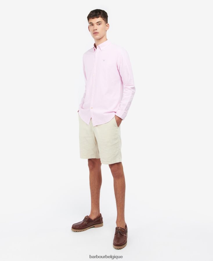 vêtements Barbour chemise oxford sur mesure rose classique Hommes T2L6ZP357
