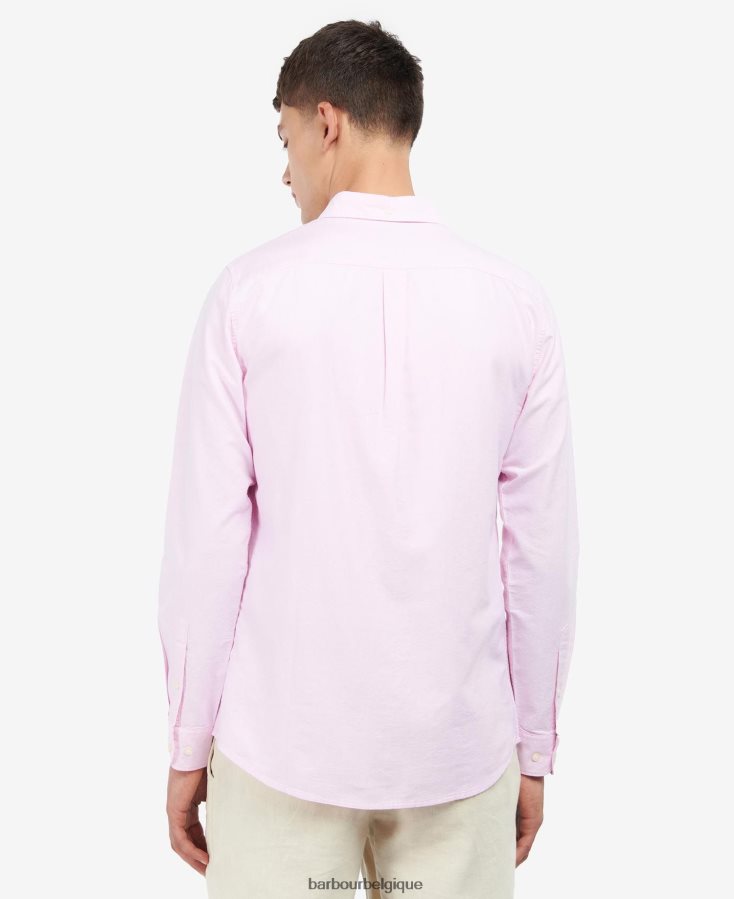 vêtements Barbour chemise oxford sur mesure rose classique Hommes T2L6ZP357
