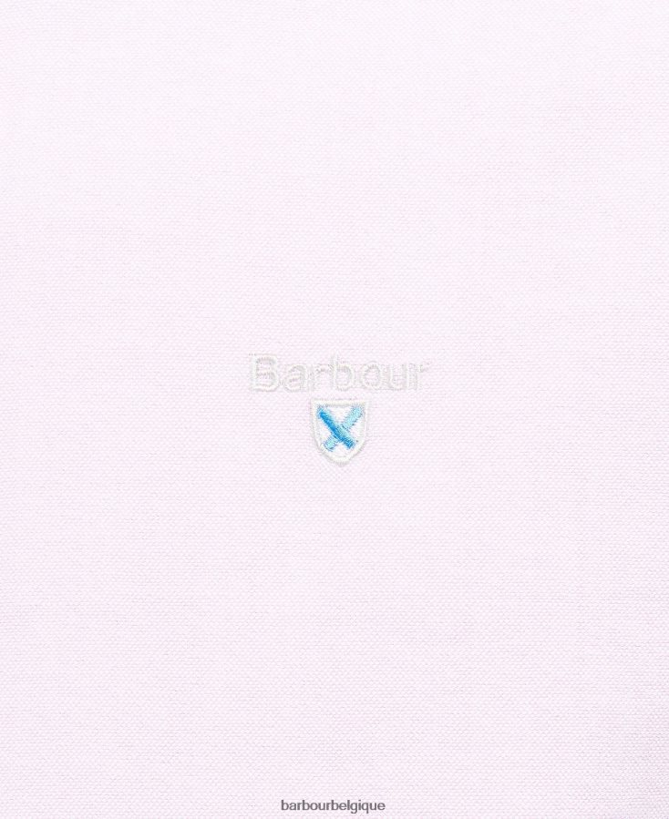 vêtements Barbour chemise oxford sur mesure rose classique Hommes T2L6ZP357