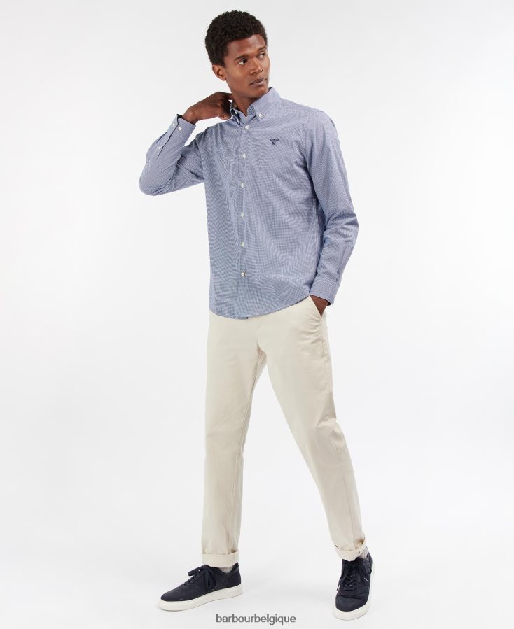 vêtements Barbour chemise sur mesure britland vert Hommes T2L6ZP320