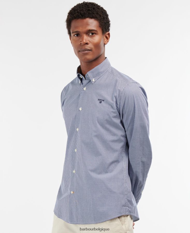 vêtements Barbour chemise sur mesure britland vert Hommes T2L6ZP320