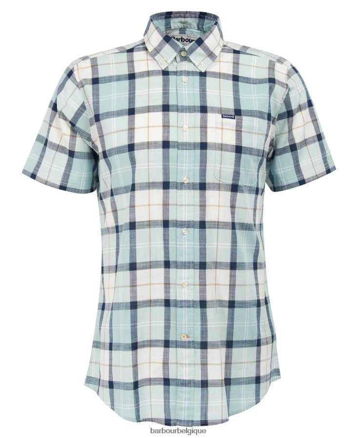 vêtements Barbour chemise sur mesure delton tartan bleu craie Hommes T2L6ZP371