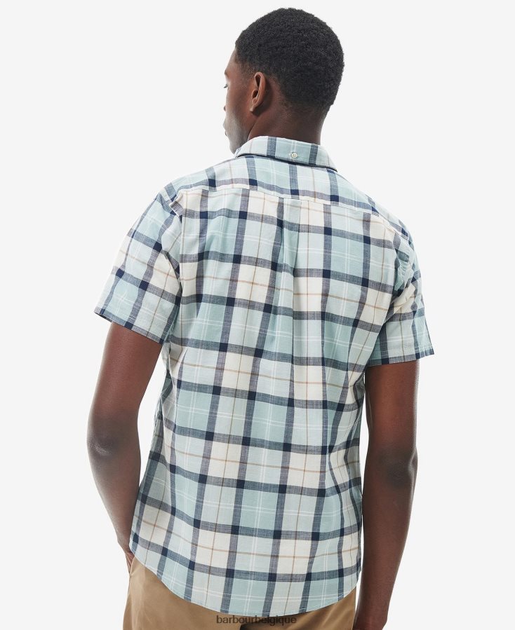 vêtements Barbour chemise sur mesure delton tartan bleu craie Hommes T2L6ZP371