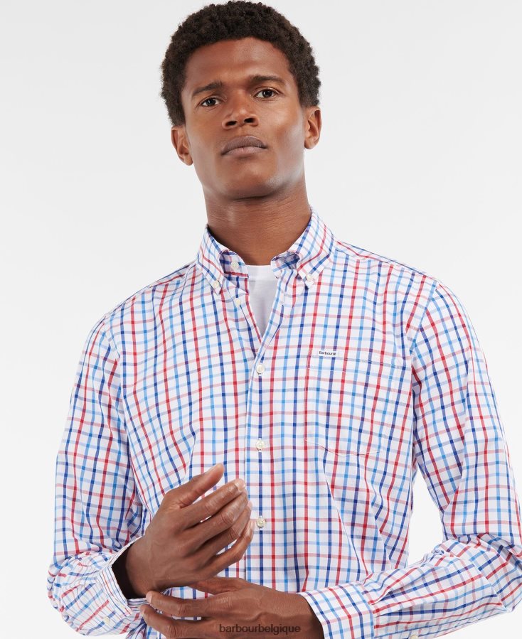 vêtements Barbour chemise sur mesure eldon rouge Hommes T2L6ZP380