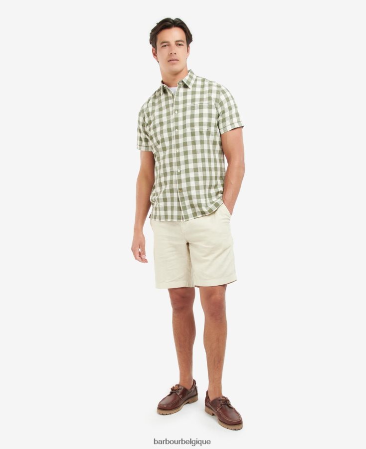 vêtements Barbour chemise sur mesure hilson olive Hommes T2L6ZP514