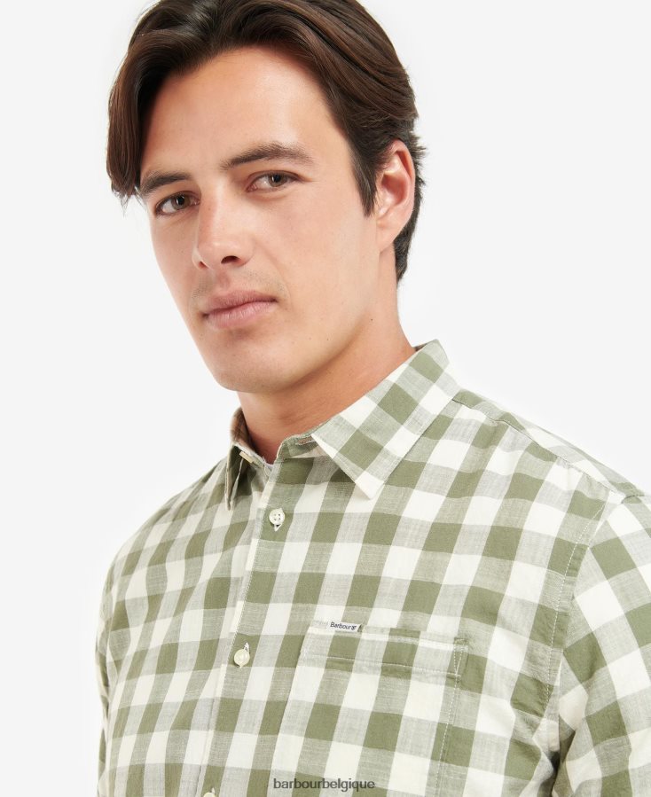 vêtements Barbour chemise sur mesure hilson olive Hommes T2L6ZP514
