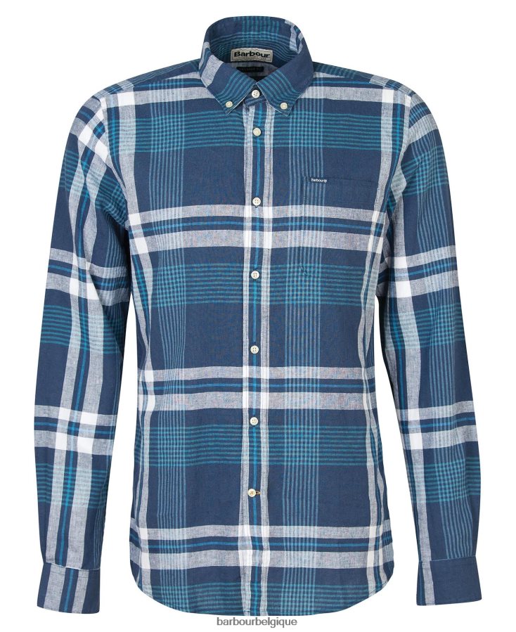 vêtements Barbour chemise sur mesure hudson marine classique Hommes T2L6ZP491