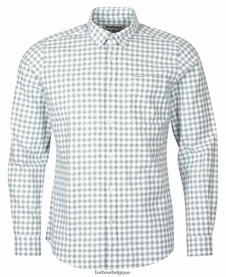 vêtements Barbour chemise sur mesure kane vert Hommes T2L6ZP328